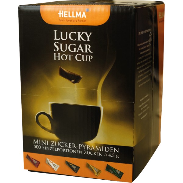 Hellma Zucker Lucky Sugar Hot Cup 60115043 4,5g 500 St./Pack.